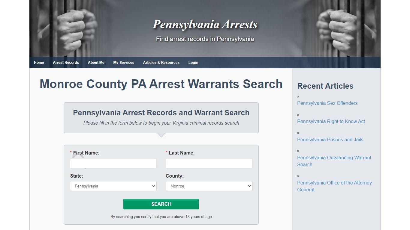 Monroe County PA Arrest Warrants Search - Pennsylvania Arrests